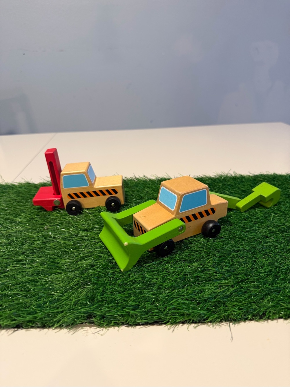 Lakeshore Wood Block Bull Dozer And Forklift Trucks
